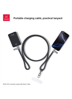 XUNDD XUNDD Crossbody Lanyard with Built-in Cable (USB-C Compatible with Lightning) 27W Charging Cable, Body Neck Lanyard for Compatible with iPhone 14 Pro Max, iPhone 14 Pro, 14 Plus, 13 Pro Max, etc (1.2M) (Pink)  - Image 2