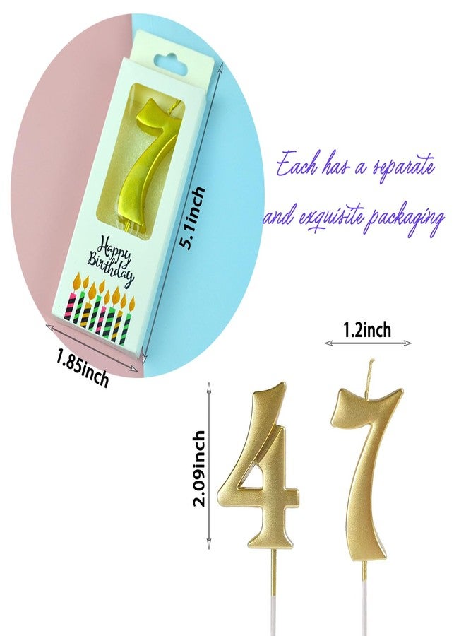 Hazyore 10-Pieces Numeral Birthday Candles, Birthday Digital Candle Baking Dessert Cake Party Romantic Atmosphere Decoration Number 0-9 Cake Top Decoration for Birthdays Wedding Anniversaries Parties - Image 2