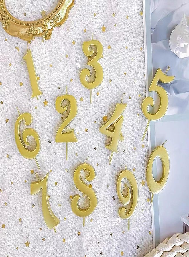 Hazyore 10-Pieces Numeral Birthday Candles, Birthday Digital Candle Baking Dessert Cake Party Romantic Atmosphere Decoration Number 0-9 Cake Top Decoration for Birthdays Wedding Anniversaries Parties - Image 4