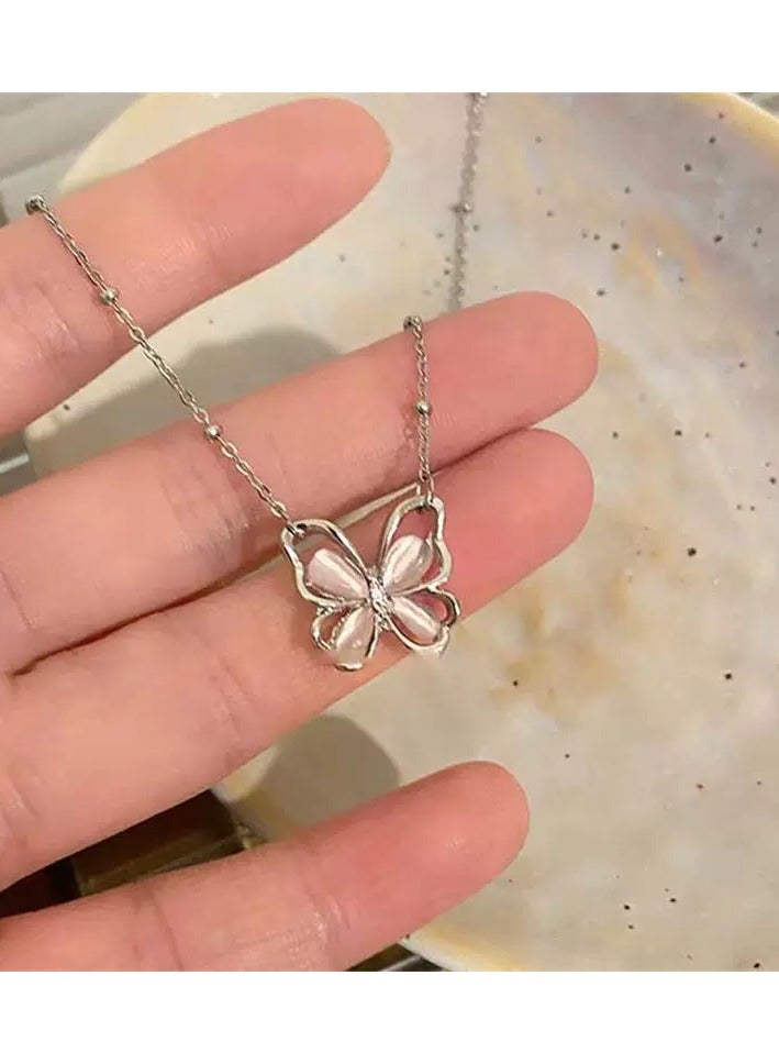 Goolsky Elegant Butterfly Pendant Necklace for Women – Summer Chic Fashion Jewelry, Dainty Luxury Clavicle Chain, Stylish Personality Gift  - Image 1
