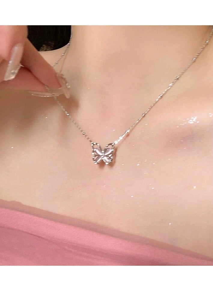 Goolsky Elegant Butterfly Pendant Necklace for Women – Summer Chic Fashion Jewelry, Dainty Luxury Clavicle Chain, Stylish Personality Gift  - Image 2