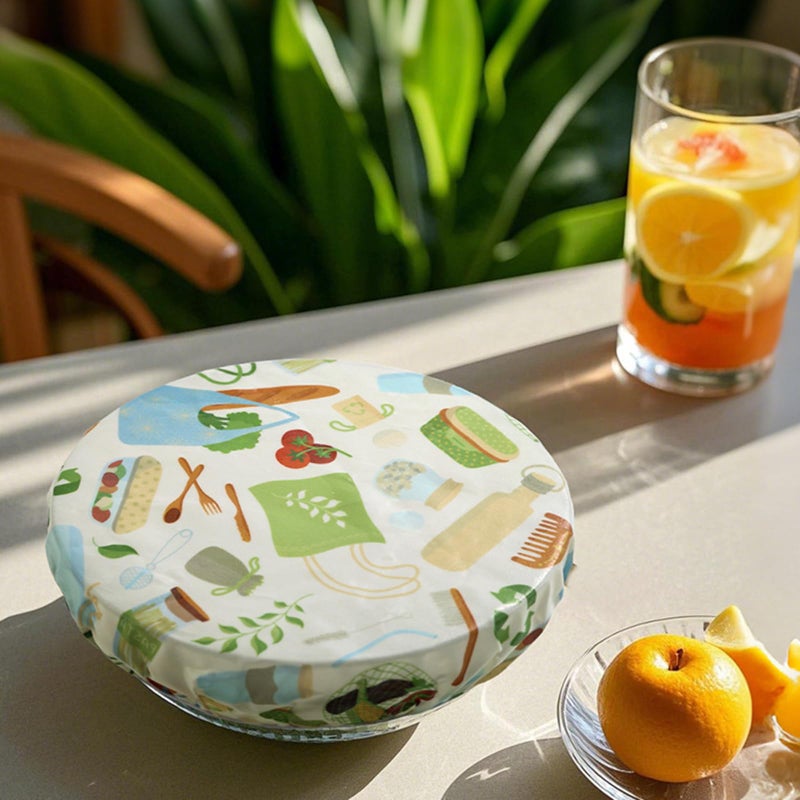3 Pieces Elastic Cotton Bowl Covers For Bread Proofing And Dough Rising Color F - Image 4