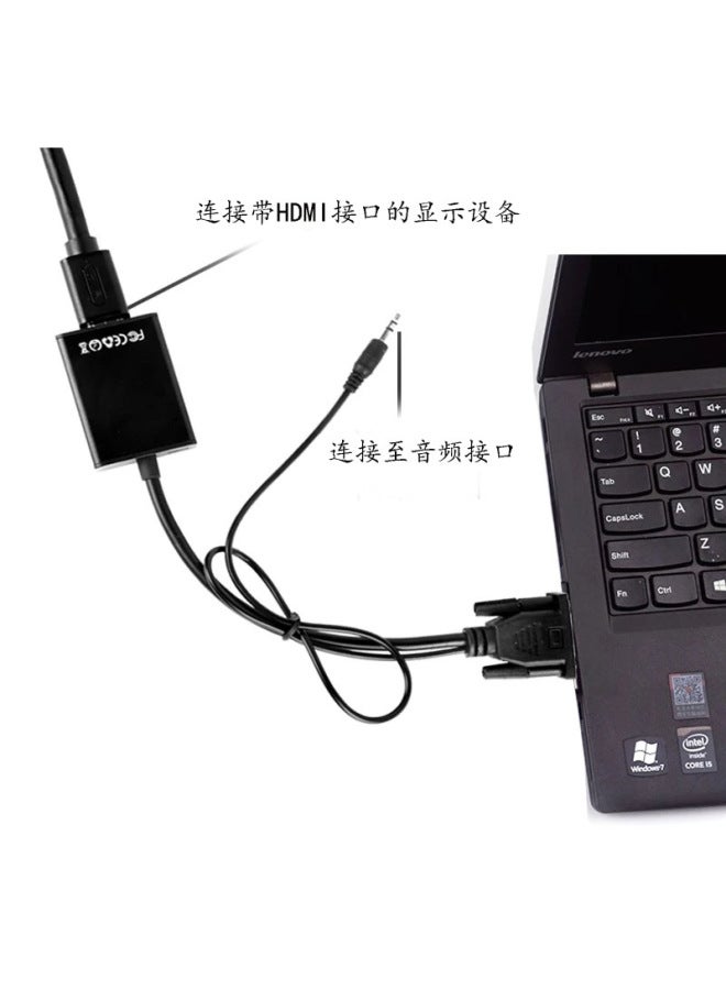 نيوترل محول VGA إلى HDMI - محول فيديو عالي الدقة من VGA إلى HDMI لتلفزيون الكمبيوتر وجهاز العرض مع الصوت - Image 3