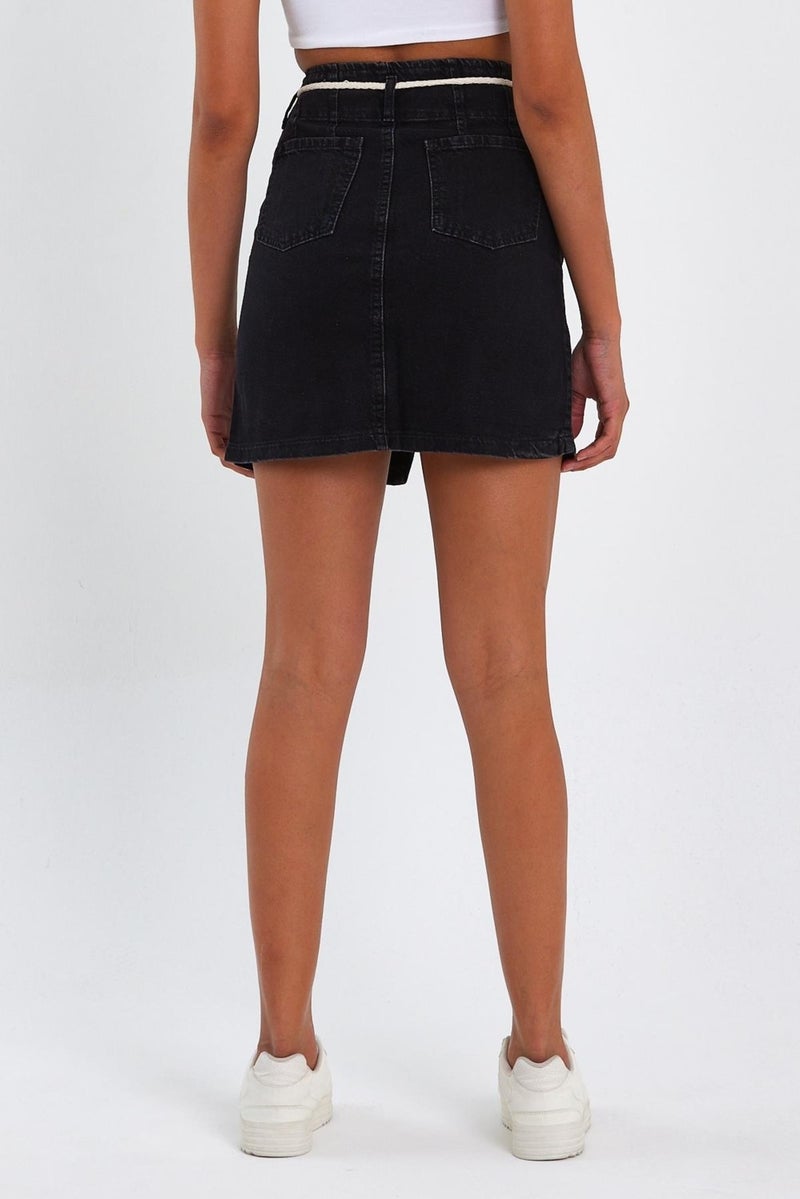 Alexander Gardi Special Collection Button Detailed Denim Skirt (AG-2010G)  - Image 4