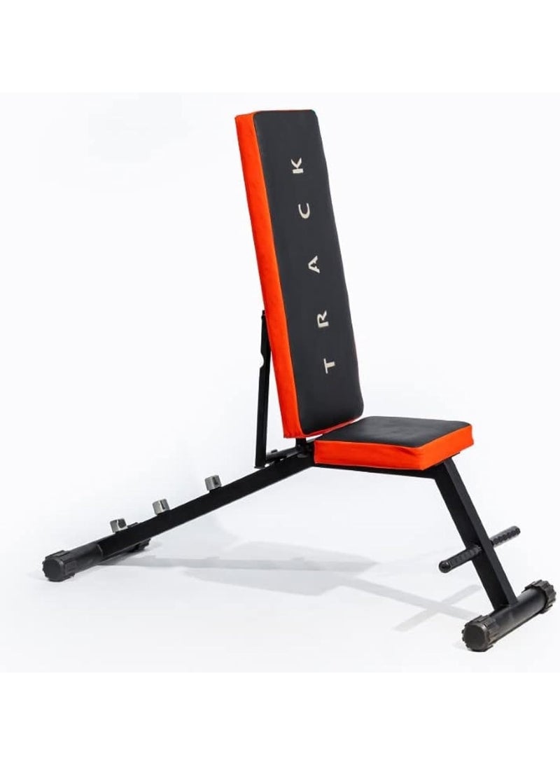 Track 20885 Red Black Multi Position Bench Small With High Material For Workout - Black