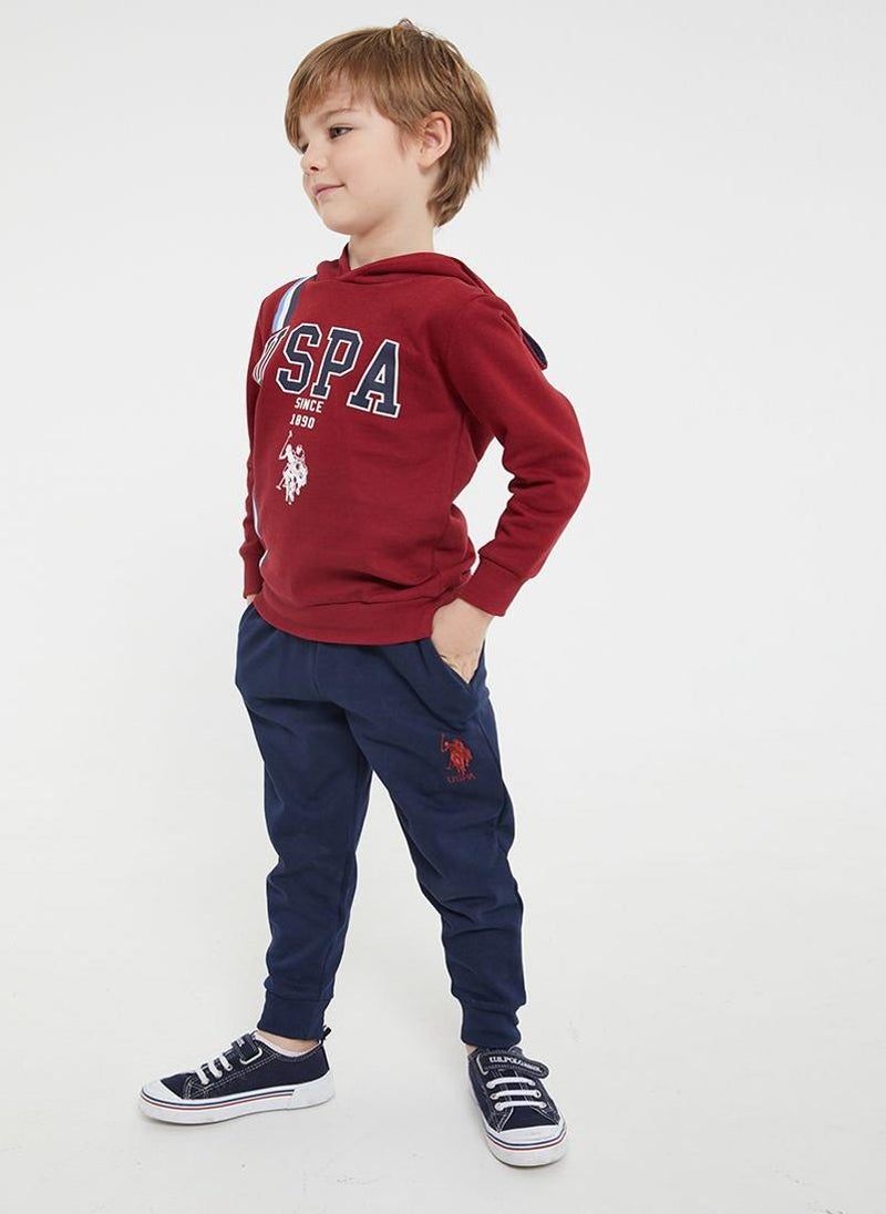 U.S. Polo Assn. U.S. Polo Assn. Boys Burgundy Tracksuit Set  - Image 3