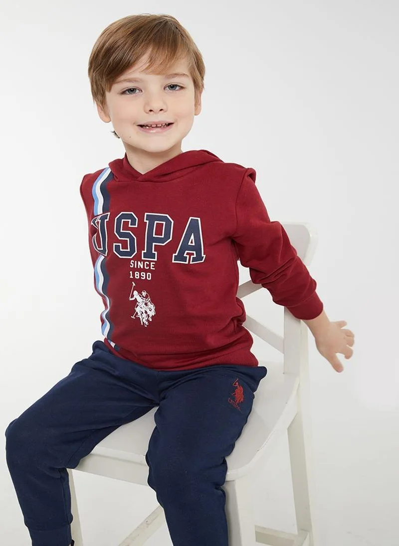 U.S. Polo Assn. U.S. Polo Assn. Boys Burgundy Tracksuit Set