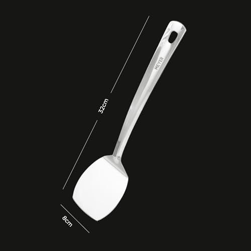 Meyer Stainless Steel Kitchen Tools Set of 2 Pieces - Turner 32cm & Slotted Turner 33cm| Kitchen Tools for Home | Steel Turner for Cooking, Silver - Image 5