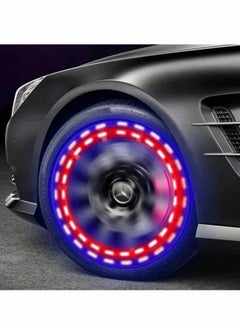SYOSI Tire Valve Stem Caps,  4pcs Solar Car Wheel Tire Air Valve Cap Lights with Motion Sensors Colorful Flashing Led Tire Light Gas Nozzle for Car Bicycle Motorcycles  - Image 2