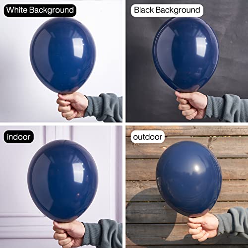 PartyWoo Navy Blue Balloons 50 pcs 12 Inch Matte Dark Blue Latex Helium Balloons for Graduation New Year Weddings Father's Day Sports Theme Baby Shower Birthday Party Decorations Blue-Y72 - Image 2
