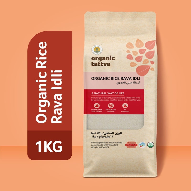 Organic Tattva Rice Rava Idli 1 kg - Gluten-Free and Pesticide-Free - Image 4