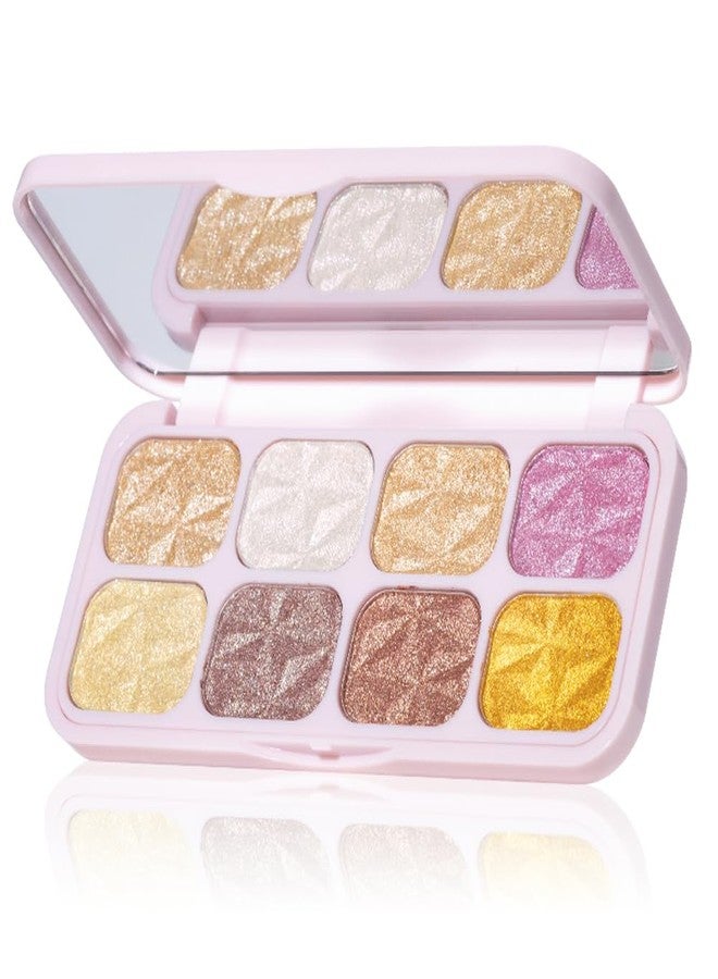 BAISEN DIARY 8-Color Eyeshadow Palette, Gilded Soft Focus, Warm Gold & Neutral Shimmer Shades, Waterproof Long-Lasting Formula, Smooth Blendable Eye Makeup for Natural Glam Looks - Image 1