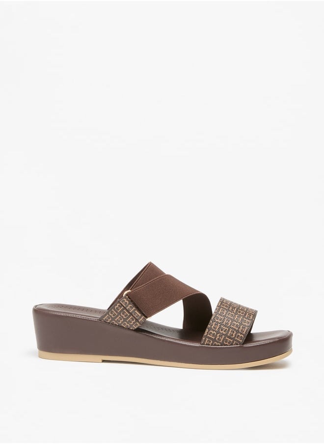 Flora Bella By Shoexpress - Women's Solid Slip-On Wedge Heel Sandals - Image 1
