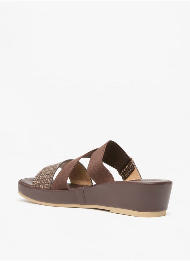 Flora Bella By Shoexpress - Women's Solid Slip-On Wedge Heel Sandals - Image 1