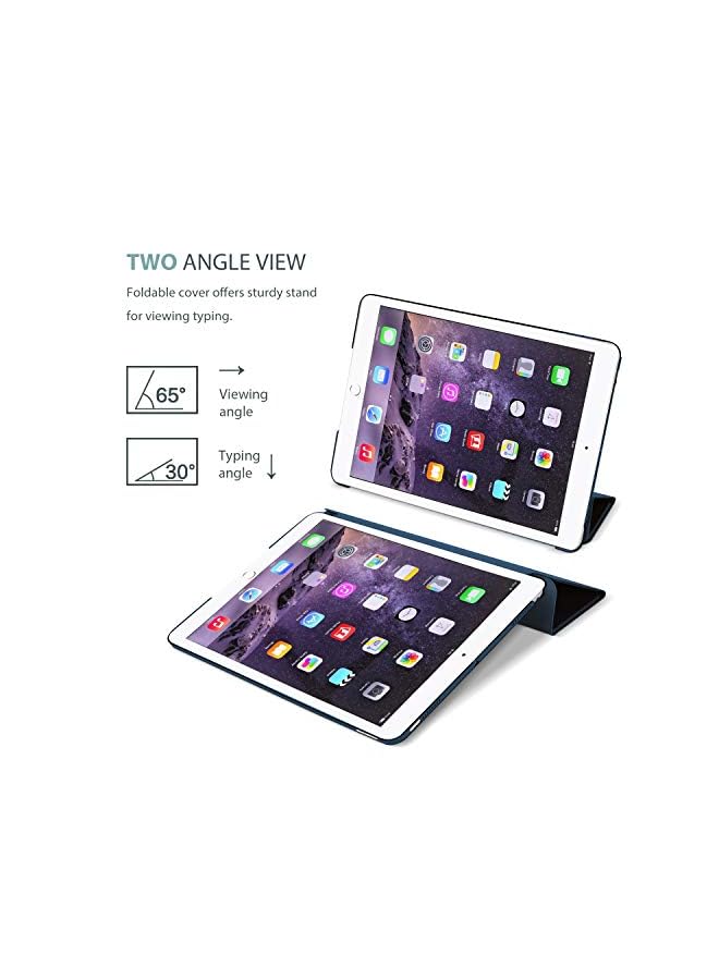 Procases Smart Case For Ipad Air 2 (2014 Release), Ultra Slim Lightweight Stand Protective Case Shell With Translucent Frosted Back Cover For Apple Ipad Air 2 (A1566 A1567)-Navy - Image 4