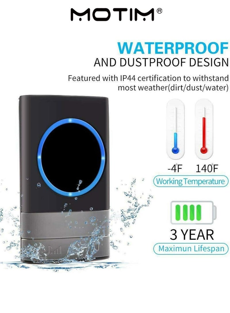 Motim Wireless Doorbell Doorbell Outdoor Smart Button with 1 Receiver Call Bell for Home/office/Classroom - Image 3