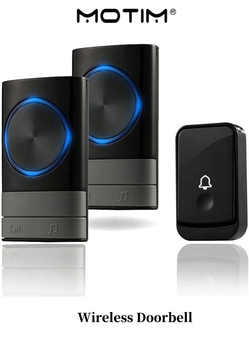 Motim Wireless Doorbell Doorbell Outdoor Smart Button with 1 Receiver Call Bell for Home/office/Classroom - Image 1