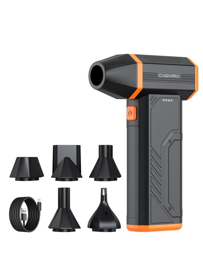 CAGIWIRU Compressed Air Duster,300000RPM Super Power Cordless Electric Air Duster,10000mAH Rechargeable Brushless Motor Blower,3-Gear Adjustable Turbo Fan Duster Blower for Computer,Car,Outdoor and House - Image 1