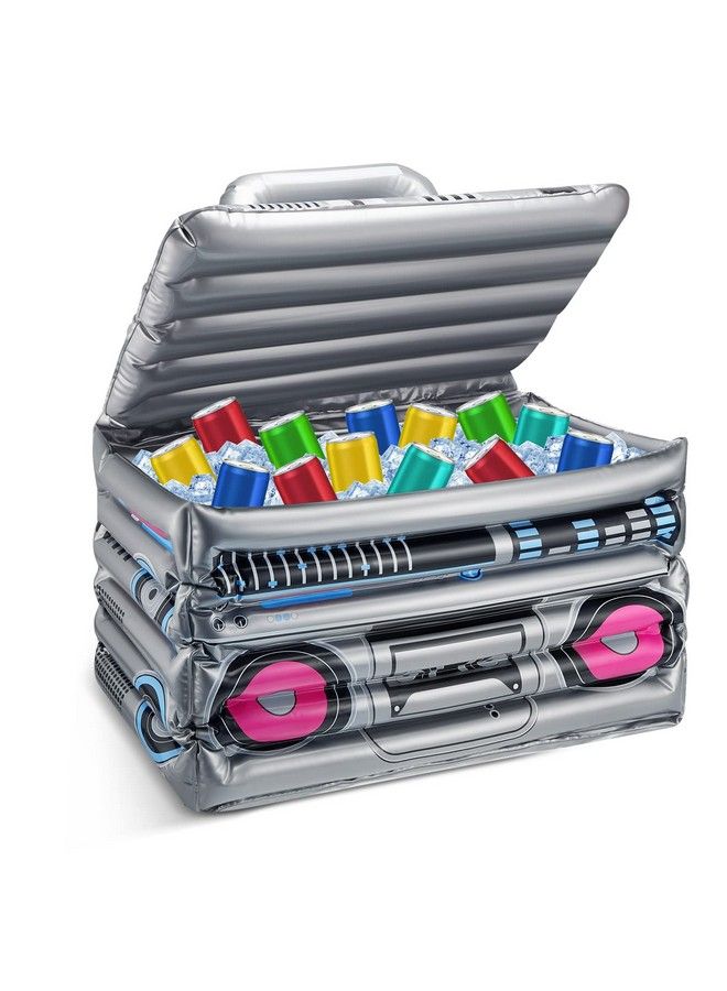 Cunhill Inflatable Boom Box Beverage Inflatable Cooler 80S Party Decorations Radio Blow Up Boom Box Birthday Drink Cooler For 90S Theme Retro Party Hip Hop Costume Accessory Party Supplies (1 Piece)  - Image 1