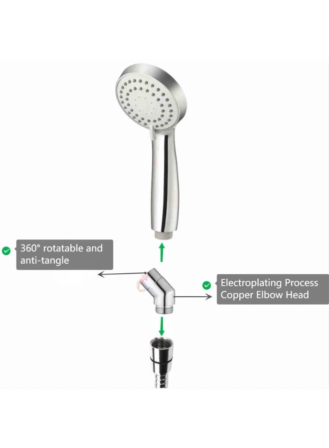 Solid Brass 135 Degree Swivel Shower Elbow Adapter, G1/2" Chrome Shower Head Connector - Image 5