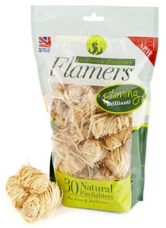 Flamers Pack Of 30 Natural Firelighters  - Image 1