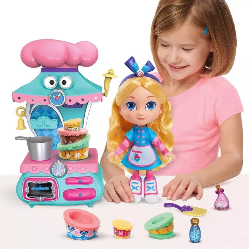 Just Play Disney Junior Aliceâ€™s Wonderland Bakery 10-inch Alice & Magical Oven Doll and Accesory Set, Kids Toys for Ages 3 Up by Just Play - Image 2