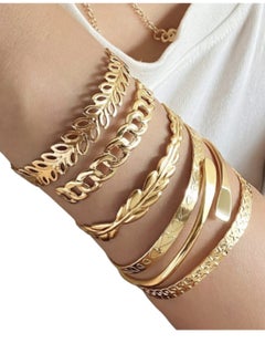 YUCCA Set of 6-Piece Bracelets with a Shiny Circular Design in Geometric Shapes, a New Fashion  - Image 1