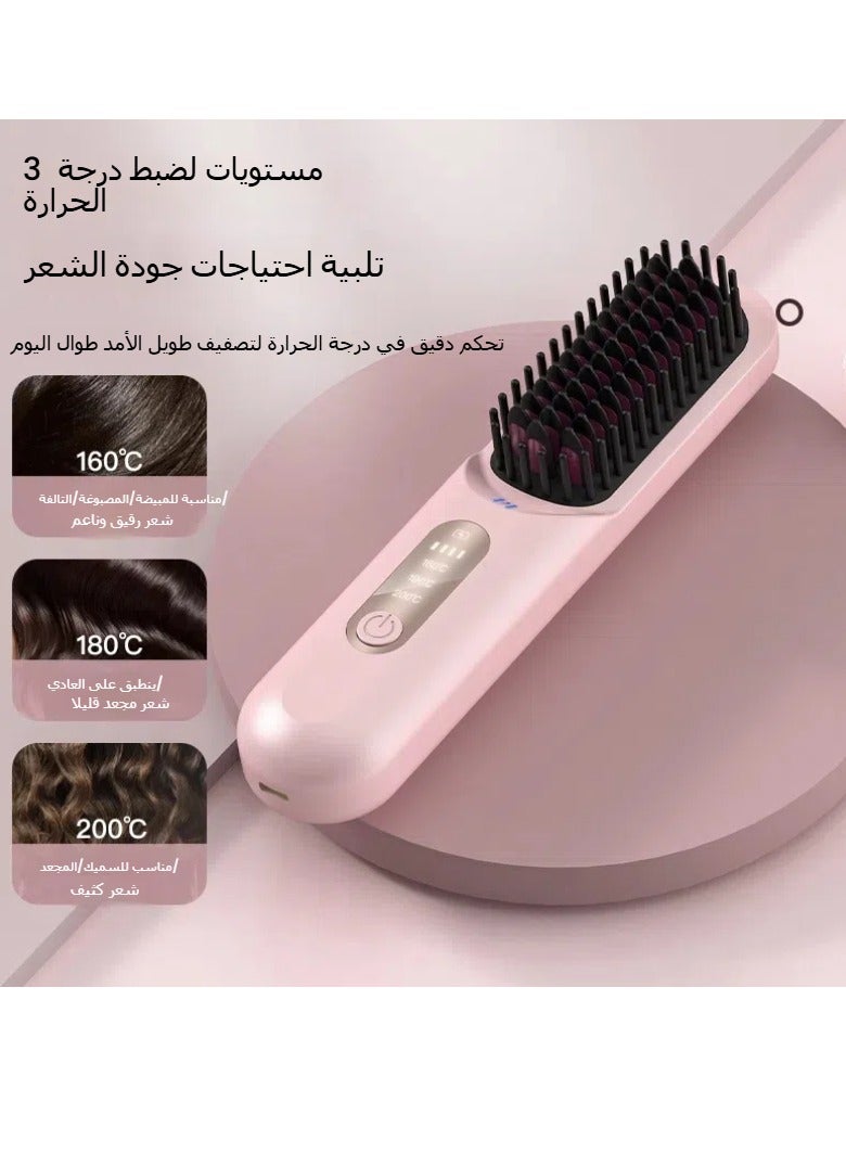 general Wireless hair straightener, negative ions do not hurt hair, charging, portable straight-rolled dual-purpose electric comb, fluffy high cranial top artifact - Image 4