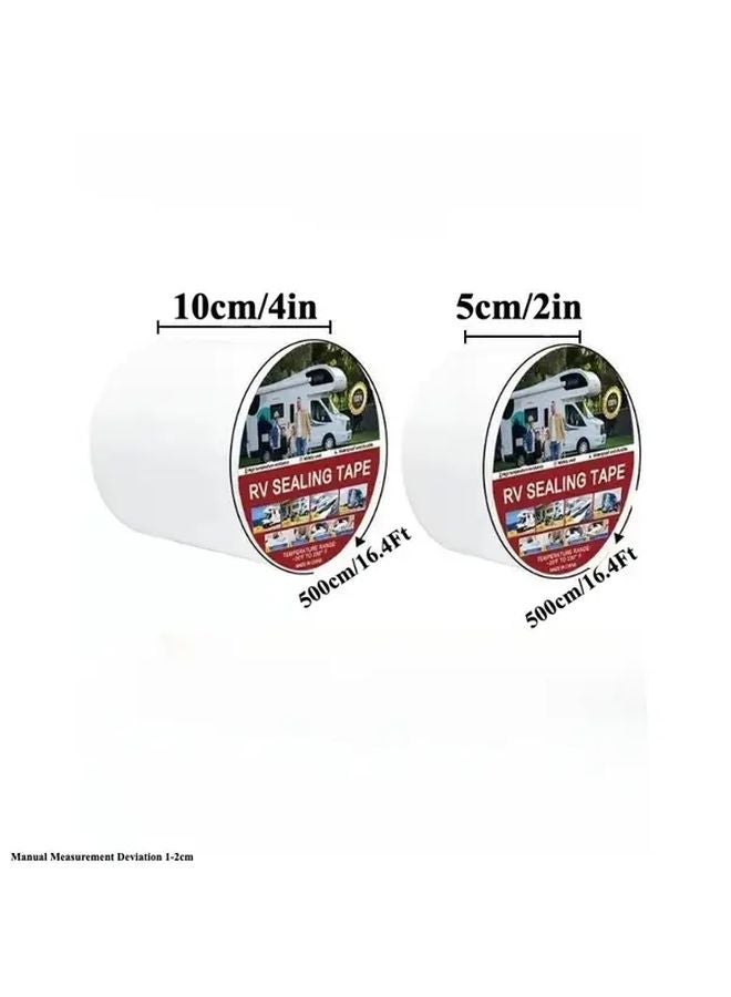 2pcs White RV Roof Repair Tape 5cm x 5m Waterproof UV Resistant for Camper Boat - Image 3