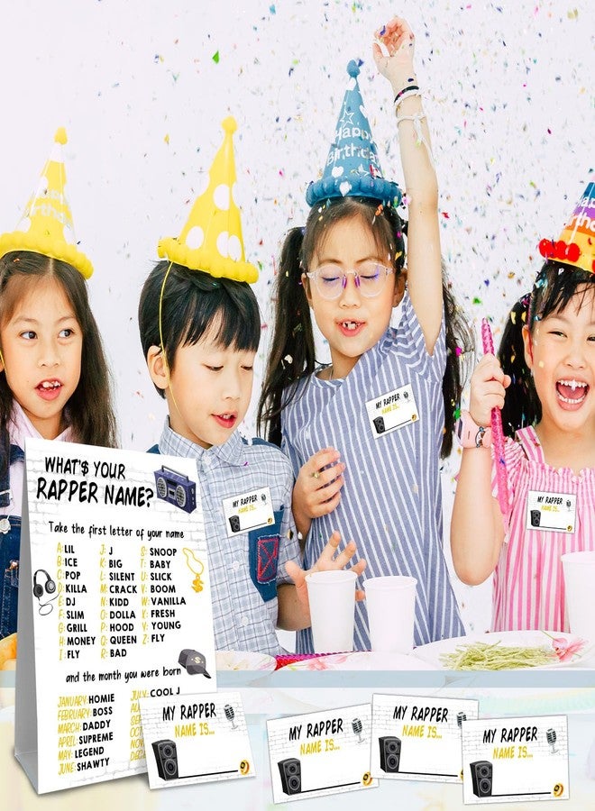 BirtDerr Notorious One Birthday Decorations,Rapper Theme Birthday Party Sign,Rapper Activity Decoration Supplies,Game Night Party Decorations,What's Your Rapper Name Game - Image 5