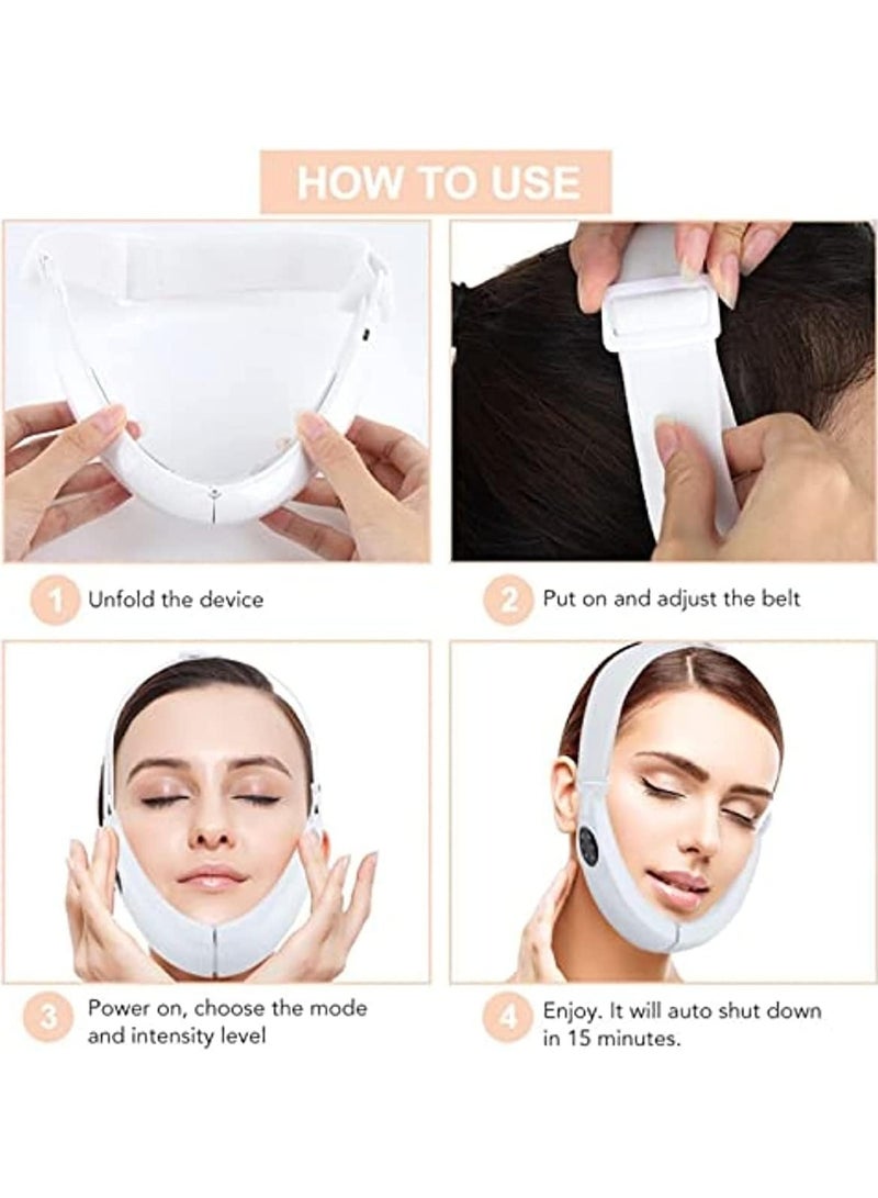 general Intelligent Electric V Face Shaping Massager Double Chin Reducer Face Lifting Machine Microcurrent Facial Device Lifting Slimming V Face Lift Belt Beauty Instrument - Image 3
