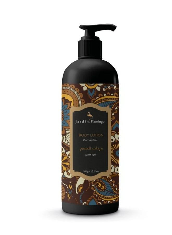 Jardin Flamingo - Body Lotion Oud & Amber 500 ml - Image 1