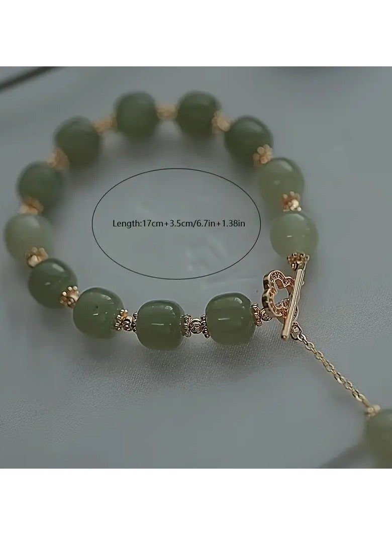 Goolsky هدية خاصة للحبيب، سوار خرز زجاجي – هدية مجوهرات أنيقة للأزواج، تصميم متطابق لخرز زجاجي، ارتداء يومي للأزواج/هدية رومانسية، تعويذة حظ - Image 1