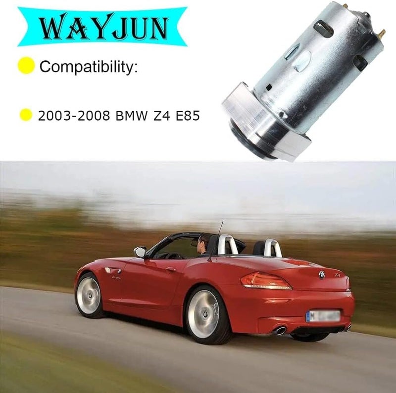 WayJun 54347193448 Convertible Hydraulic Liftgate Motor Pump Compatible with 2003-2008 Z4 E85 (Roof Pump Motor with Bracket) - Image 4