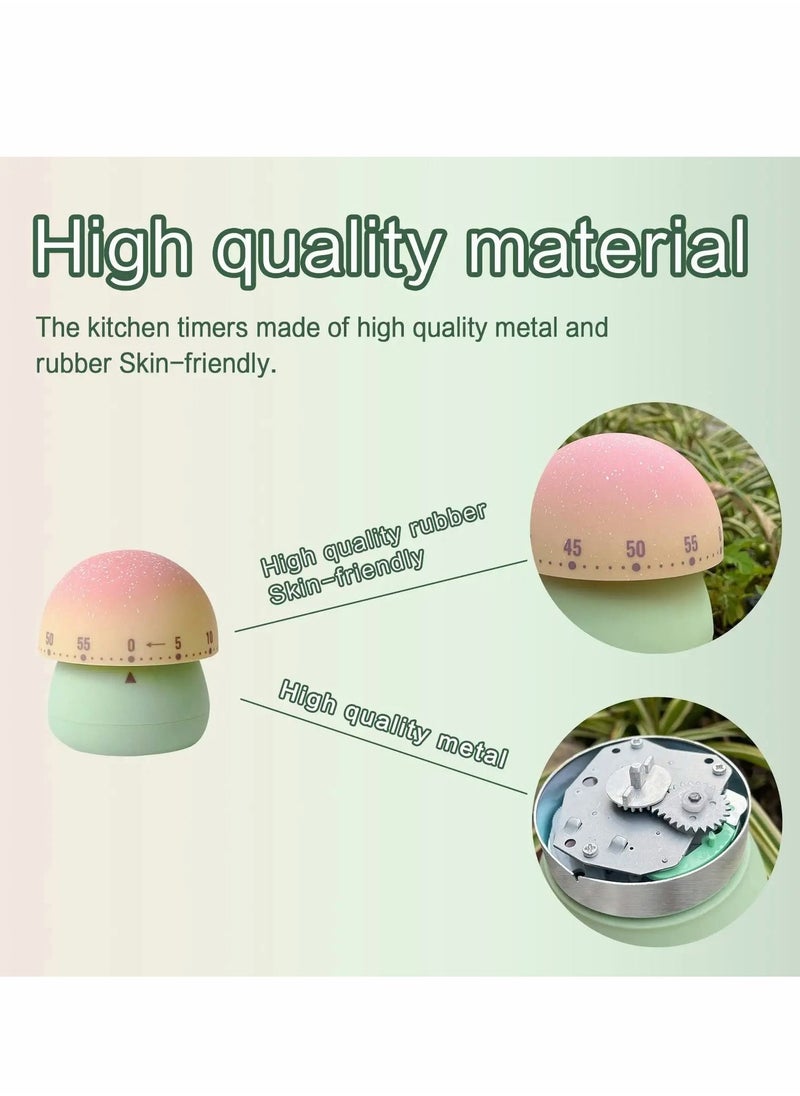 Y&D Kitchen Timer,100% Mechanical Egg Timer for Kids,60 Minutes Wind up Cooking/Reading/Do Sports. (2Pieces)  - Image 4