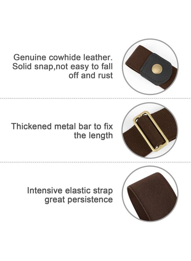 Werforu - No Buckle Elastic Belt For Men Stretch Buckle Free Belt For Jeans Pants 1.38 Inches Wide Father'S Day Gift (Ecoffee Suit For Pants Size 30"48") - Image 1