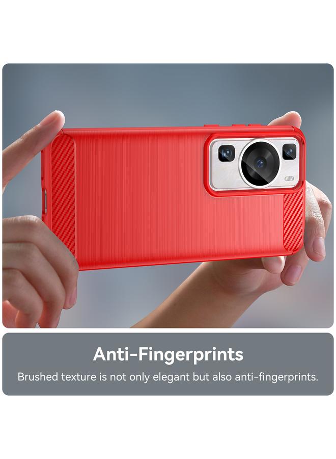 Zaboon Case For Huawei P60 Brushed Texture Carbon Fiber TPU Phone Case - Image 5