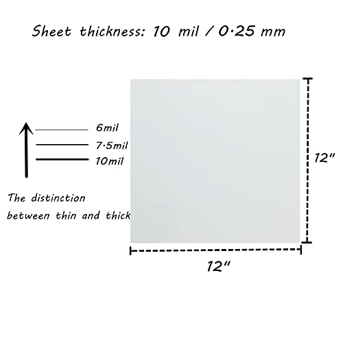 BANLTRE 10 Sheets 10 mil Mylar Sheet 12 x 12 inch PET Blank Stencil Making Sheet for Cricut, Silhouette, Gyro-Cut Tool Template Material (10 mil) - Image 3
