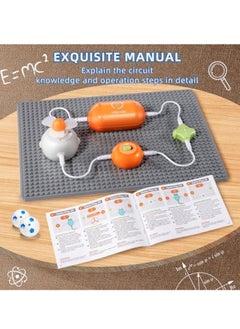 Generic Electronics Exploration Kit, Circuit Kits for Kids Age 3-12, 22PCS Circuit Blocks Board, DIY Science Kit, with 65+ Projects, Science Kit for Boys Girls, Full Color Project Manual, STEM Educational Toy  - Image 4