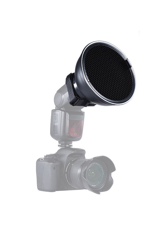 ANDOER Andoer 5.9'' (15cm) Silver Beauty Dish Diffuser w/ 30 Degree Honeycomb Replacement for Neewer Canon Nikon Yongnuo Godox Meike Vivitar Photography On-camera Flash Speedlite Speedlight  - Image 3