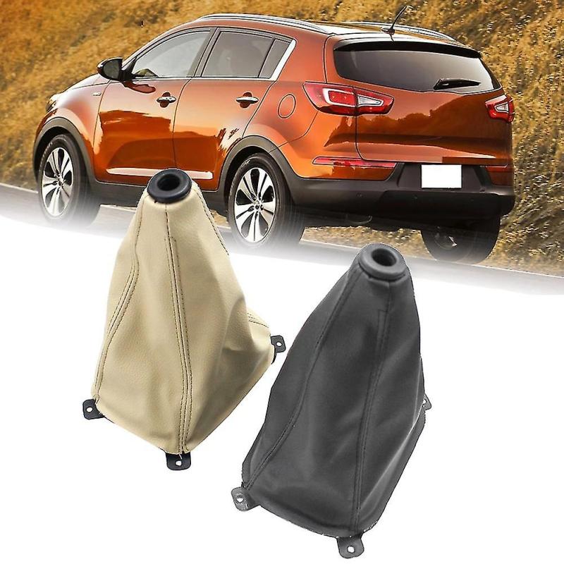 Gear Shift Knob Gaiter: Black PU Leather, Perfect Fitment, Durable Construction - Shift Boot for Kia Sportage Interior Upgrade - Image 1