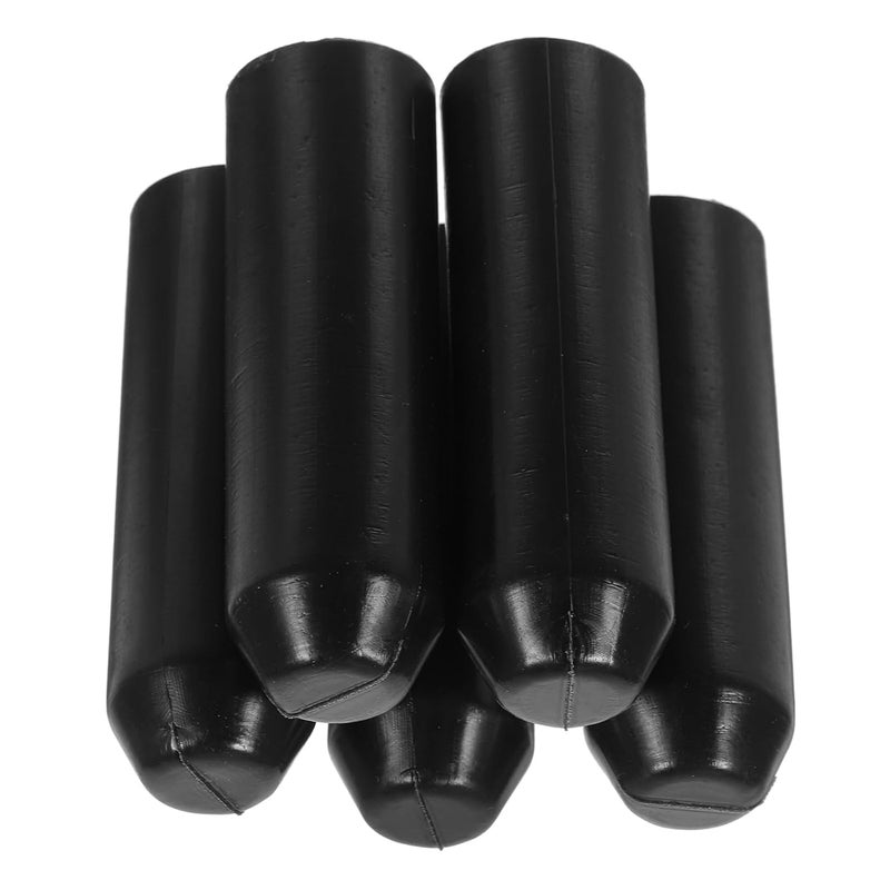 VOSAREA 5PCS Black Heat Shrink End Caps Insulating Cable Sealing Caps for Electrical Wire Protection Waterproof and Sturdy Shrink Sleeve Kit - Image 1