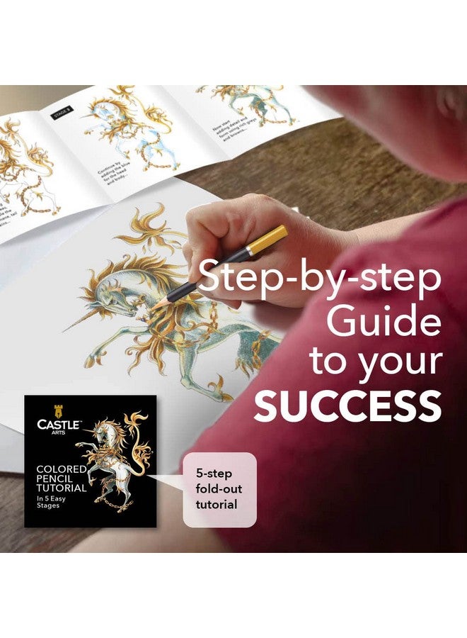 Castle Art Supplies 72 Colored Pencils Set | Quality Soft Core Colored Leads for Adult Artists, Professionals and Colorists | Protected and Organized in Presentation Tin Box - Image 4