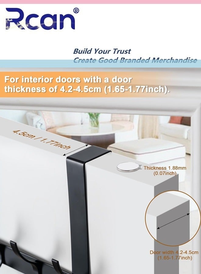 ركان شماعة الباب فوق خطافات الباب، رف مناشف الباب، خطاف باب صامت للتعليق، شماعة باب الحمام، باب الغرفة، باب المطبخ، الباب الأمامي، الباب الخلفي، شماعة 6 خطافات - Image 2