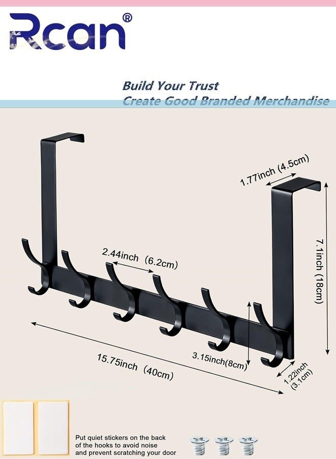 ركان شماعة الباب فوق خطافات الباب، رف مناشف الباب، خطاف باب صامت للتعليق، شماعة باب الحمام، باب الغرفة، باب المطبخ، الباب الأمامي، الباب الخلفي، شماعة 6 خطافات - Image 4