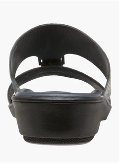 LBL by Shoexpress Men Textured Slip-On Arabic Sandals with Buckle Detail Ramadan Collection  - Image 4