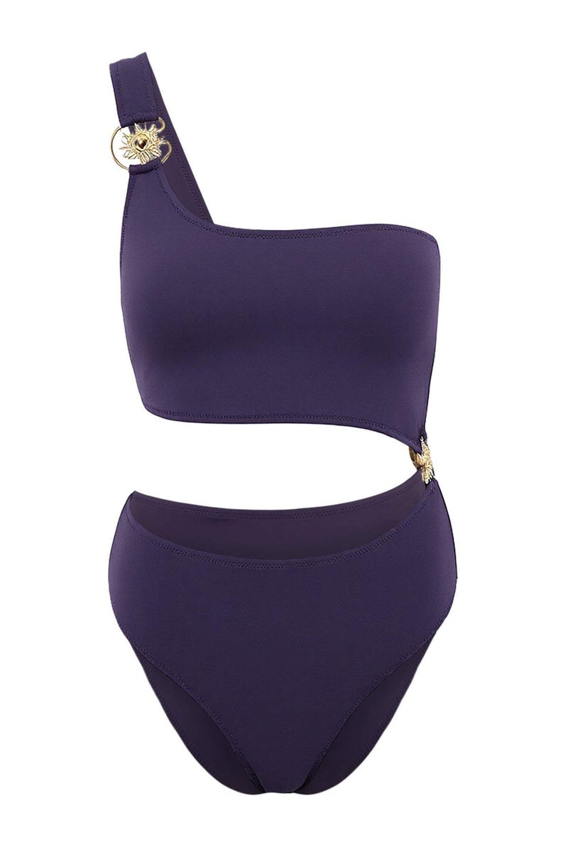 trendyol Purple One-Shoulder Sun Accessory Premium Cut Out Detailed Regular Mayokini Tbess25Ma00046 - Image 3
