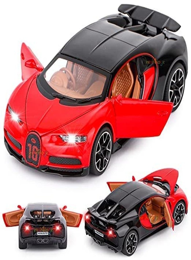 Sky Tech® Bugatti Chiron 1:32 Exclusive Alloy Metal Pull Back Die-cast Car Diecast Metal Pullback Toy car with Openable Doors & Light, Music Boys Gifts Toys for Kids【Colors as Per Stock】 - Image 3