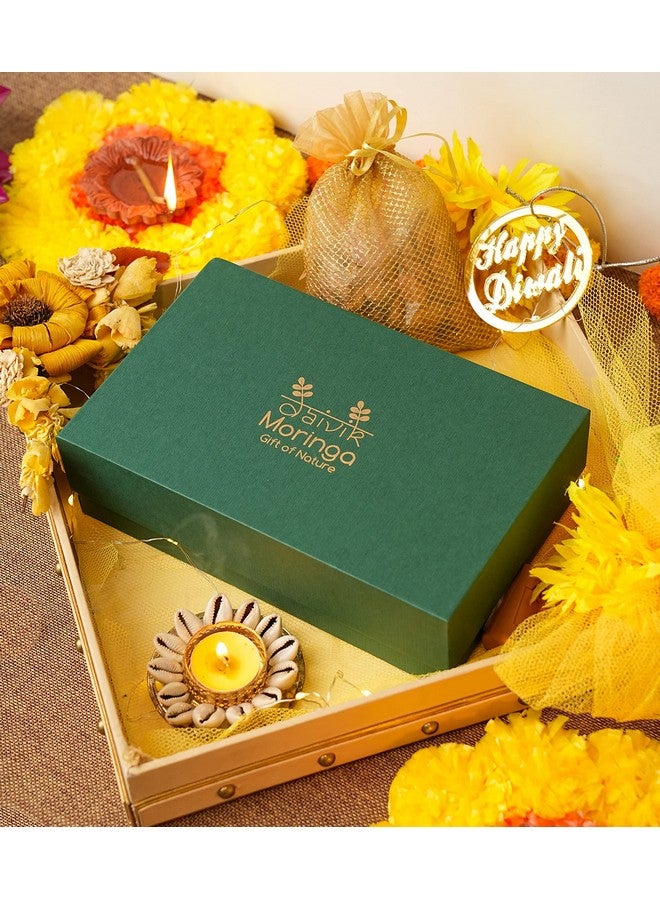 DAIVIK MORINGA GIFT OF NATURE Daivik Moringa Women Beauty Gift Set | Pack Of 4 - Moringa Powder Bottle 120g, Cold Pressed Moringa Seed Oil 30ml, Face & Body Bar With 1 Handmade Diya In Our Signature Gift Box - Image 4