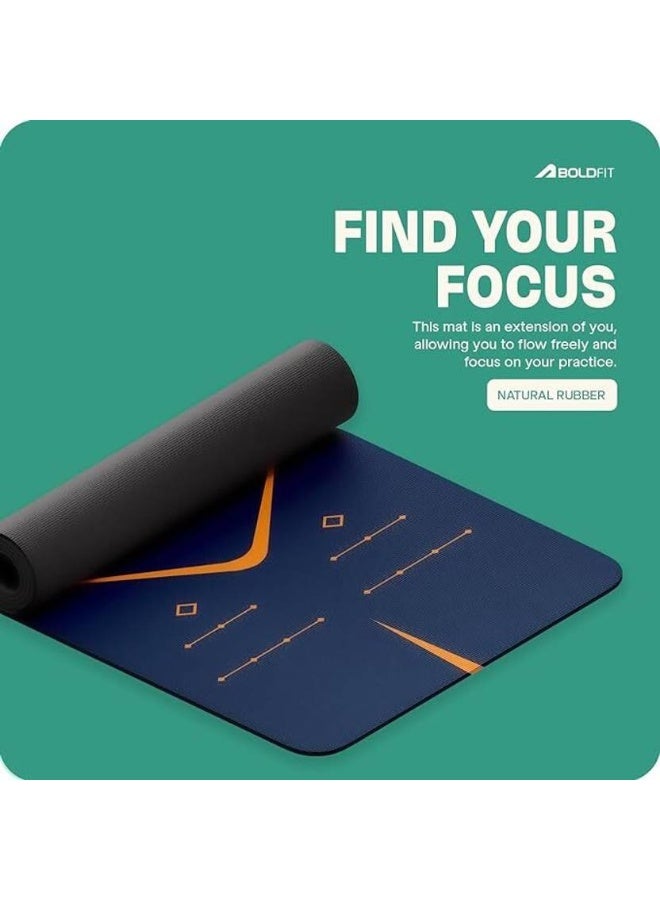 BOLDFIT BOLDFIT Yoga Mat for Men Women with Bag Gym Mat Workout Mat Exercise Yoga Mattress 6 Mm Blue 6 mm Yoga Mat  - Image 4